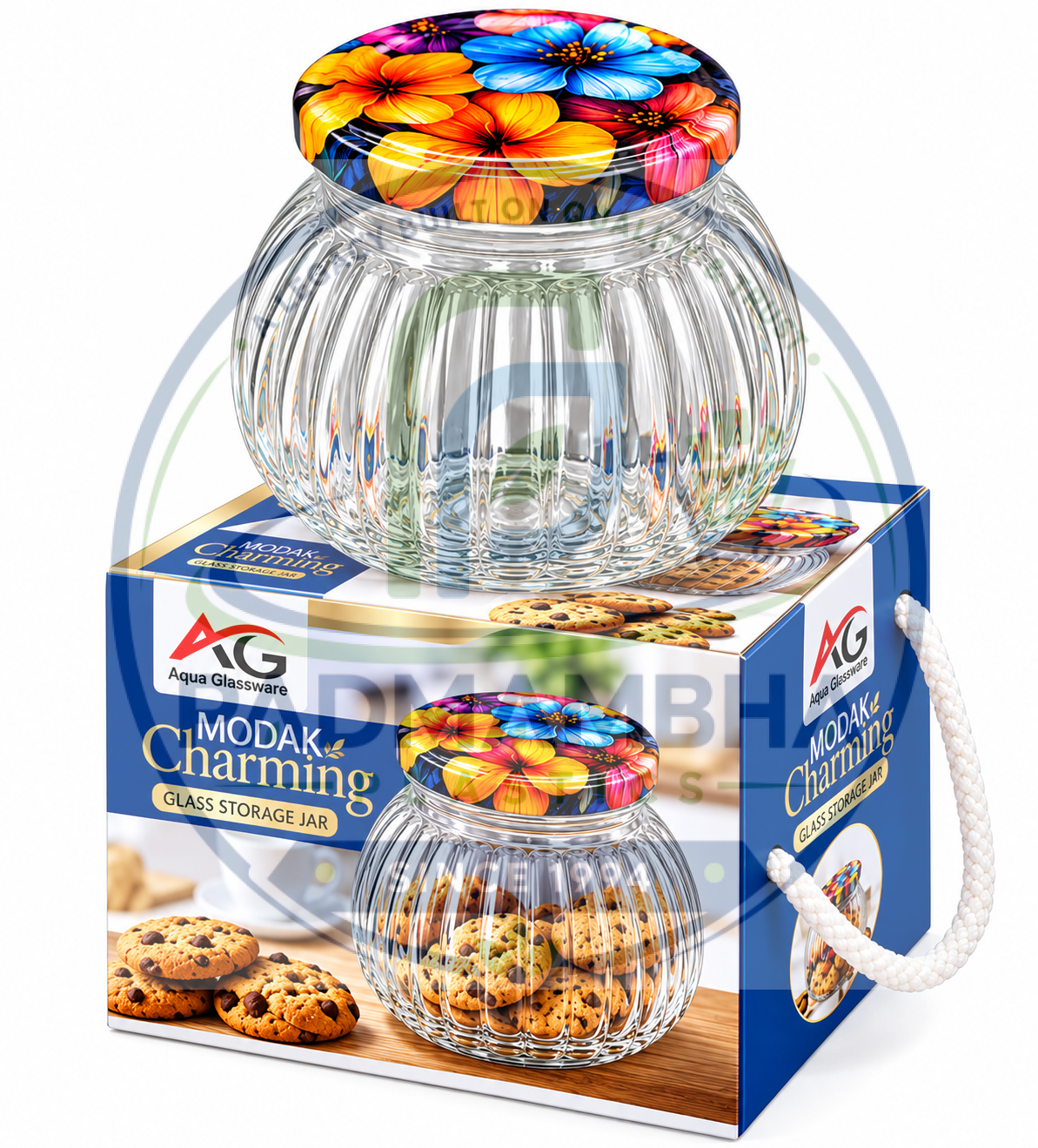 floral glass jar gift box